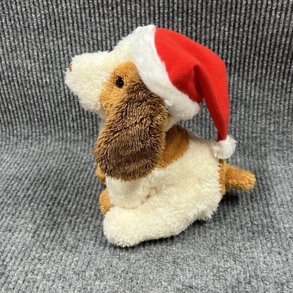 Santa Dog 10” Plush Christmas‎ Hat Stuffed Animal Toy Brown White Dollar General - Picture 2 of 13